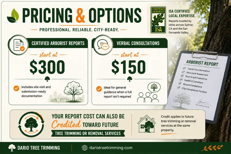 Arborist Report Pricing